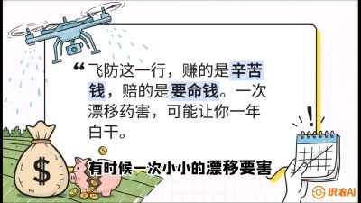 第6节：无人机干活不&ldquo;赔钱&rdquo;&mdash;&mdash;防漂移、避药害的保命红线，课程：《无人机植保搞钱必修课：从&ldquo;瞎飞&rdquo;到&ldquo;懂行&rdquo;的6步进阶》