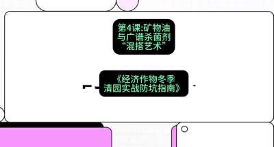 第4节：【替代方案】矿物油与广谱杀菌剂的&ldquo;混搭艺术&rdquo;，课程：《经济作物冬季清园&middot;实战防坑指南》#识农AI