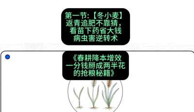 第一节：【冬小麦】返青追肥不靠猜，看苗下药省大钱
